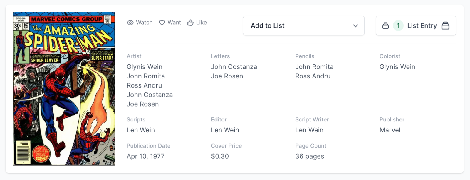 Amazing Spider-Man #167 CGC  8.5  Will O' The Wisp, Silver Slayer