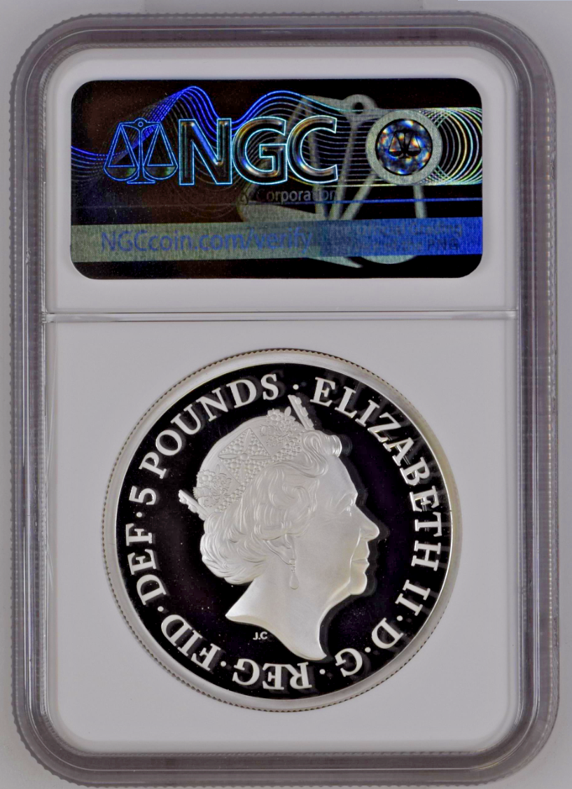 Queen's Beasts 2021 UK 2 oz Silver Proof Coin NGC PF70 UC (w/ Box & COA)