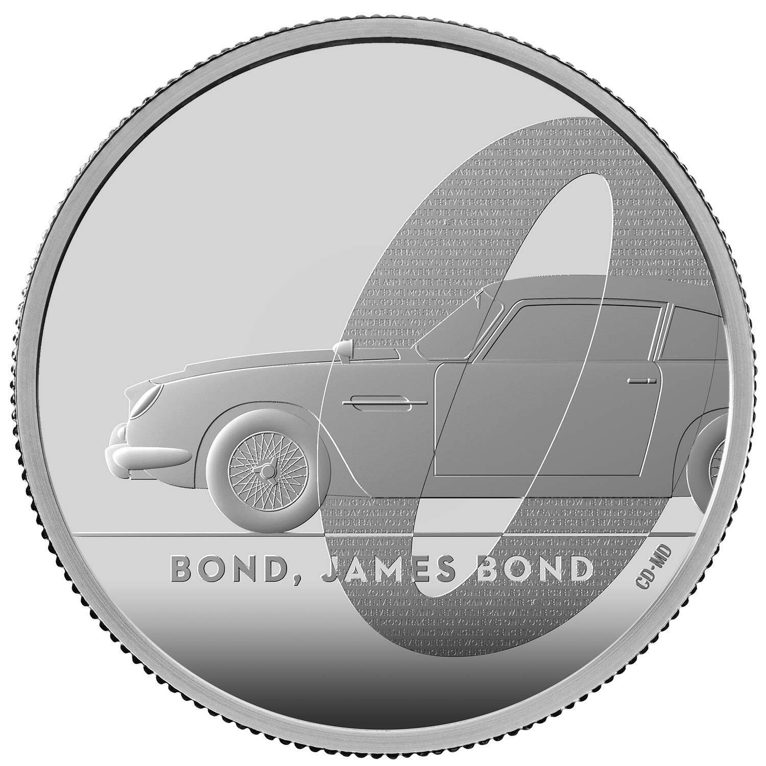 2020 G.Britain Bond, James Bond 2 oz UK Silver Proof