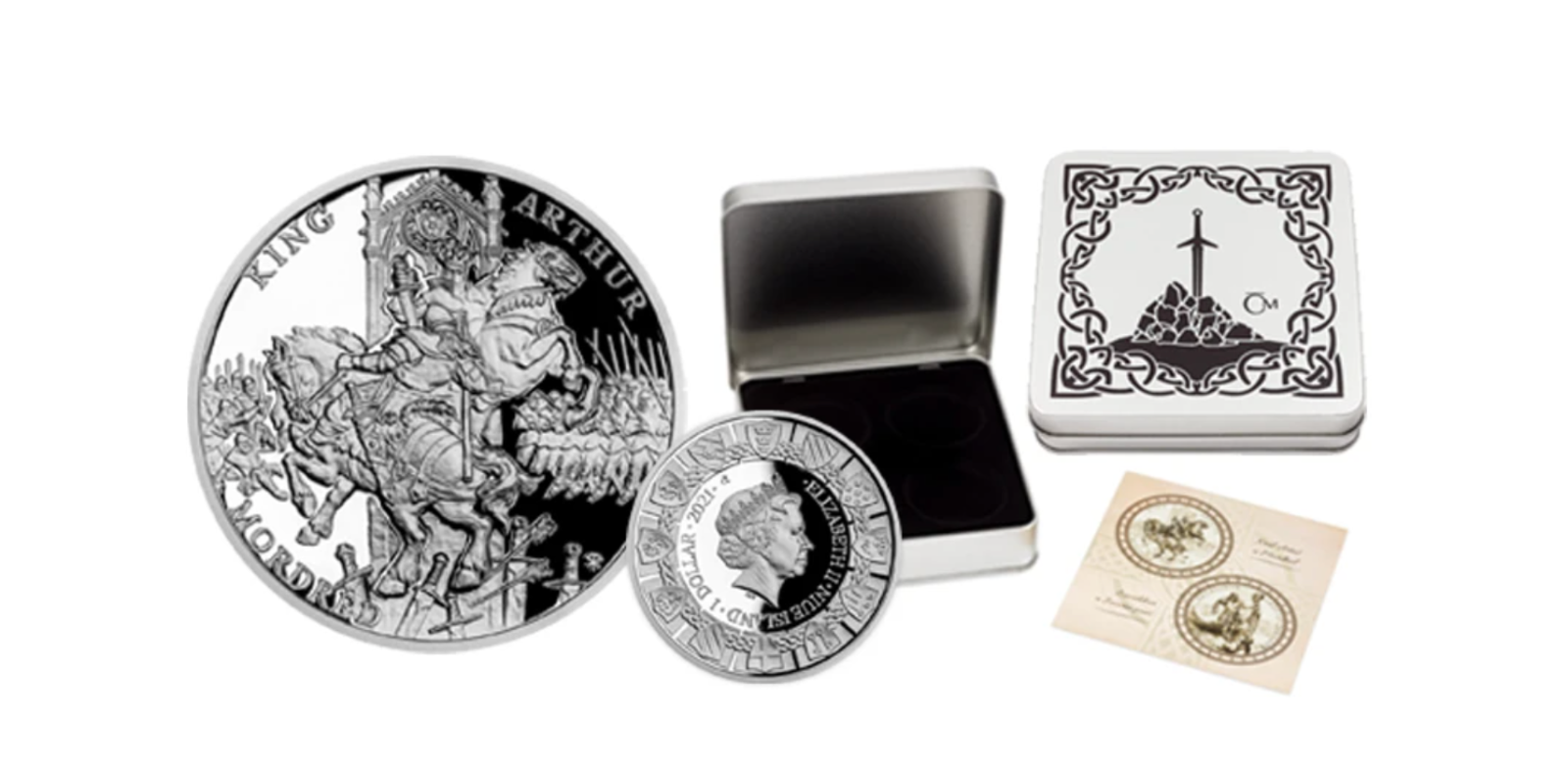 2021 Niue 1 oz Silver The Legend of King Arthur *COMPLETE SET*  Sold Out at Mint