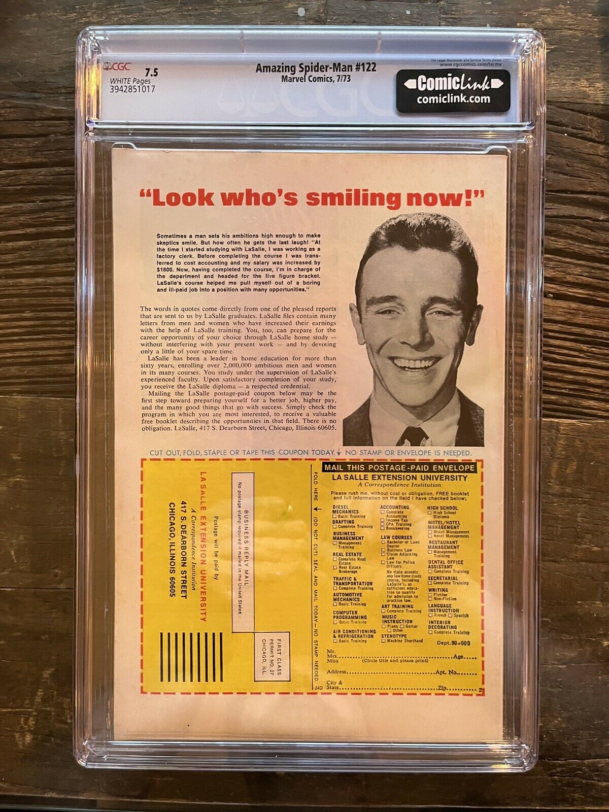 White Pages! Amazing Spider-Man #122 CGC 7.5  Death of the Green Goblin!