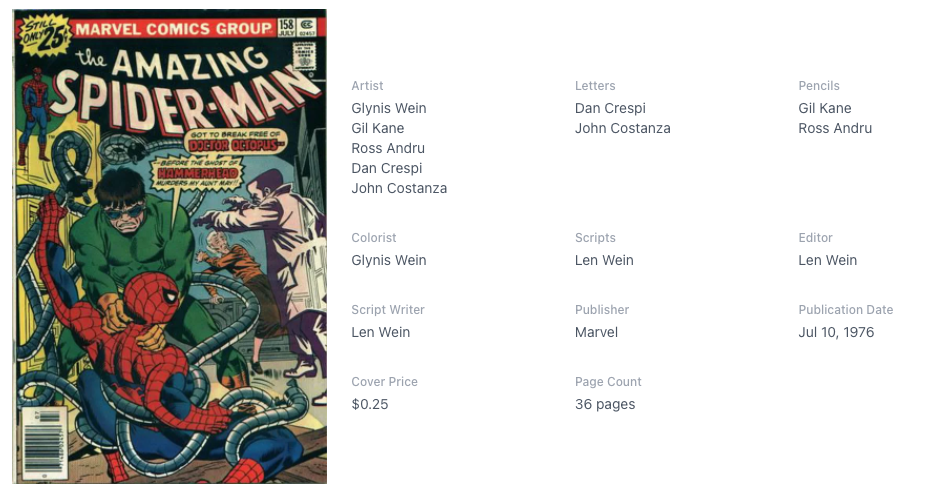 White Pages! Amazing Spider-Man #158 CGC 9.6 - Hammerhead & Doctor Octopus