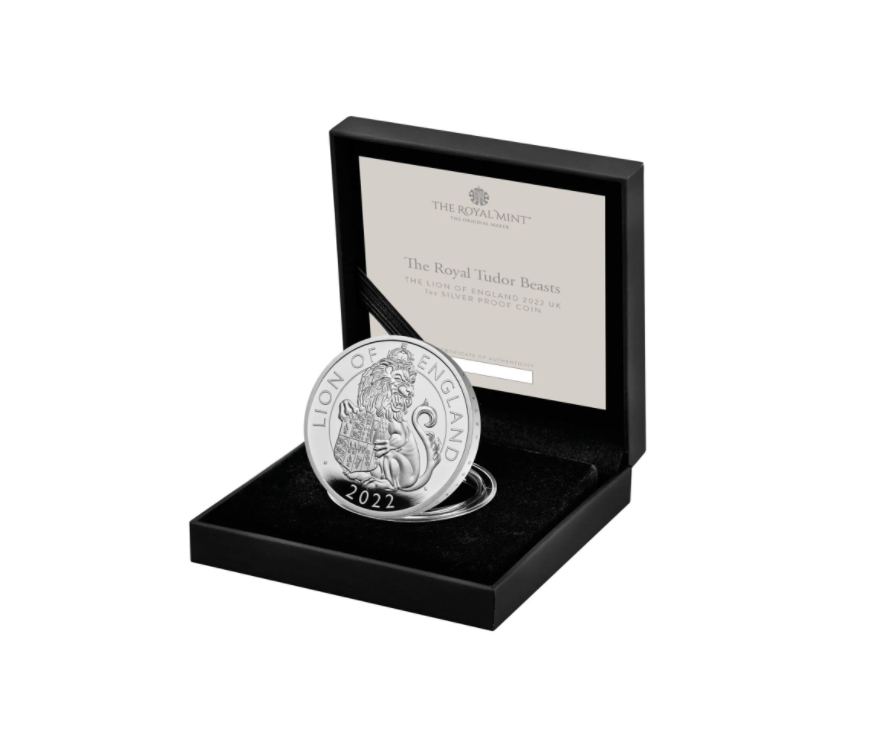 Royal Tudor Beasts Lion of England 2022 1oz Silver Proof NGC PF70 First Release