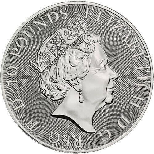 2020 GB 10 oz Silver Queen's Beasts Falcon of the Plantagenets - In Capsule