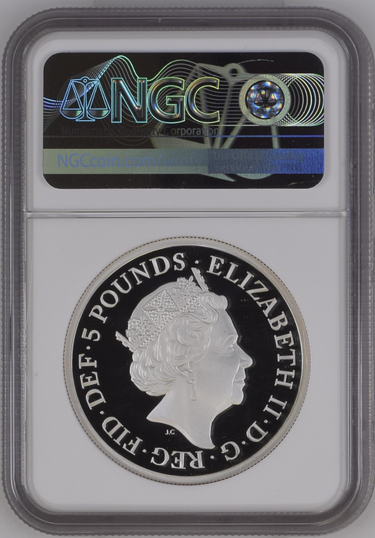 Great Britain £5 Silver 2oz  2019 NGC PF69UC Great Engravers Una and the Lion