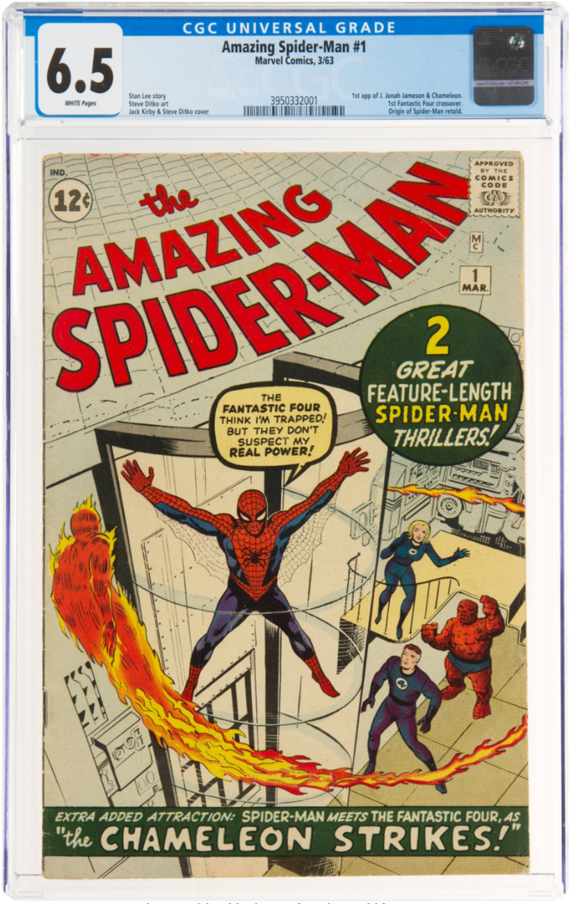 Rare White Pages! Amazing Spider-Man #1 CGC 6.5 - 1963 Official 1st Issue!
