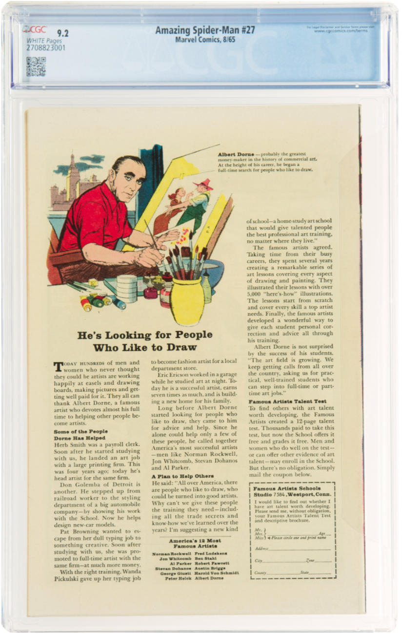 Rare White Pages! Amazing Spider-Man #27 CGC 9.2 - Green Goblin & Crime Master