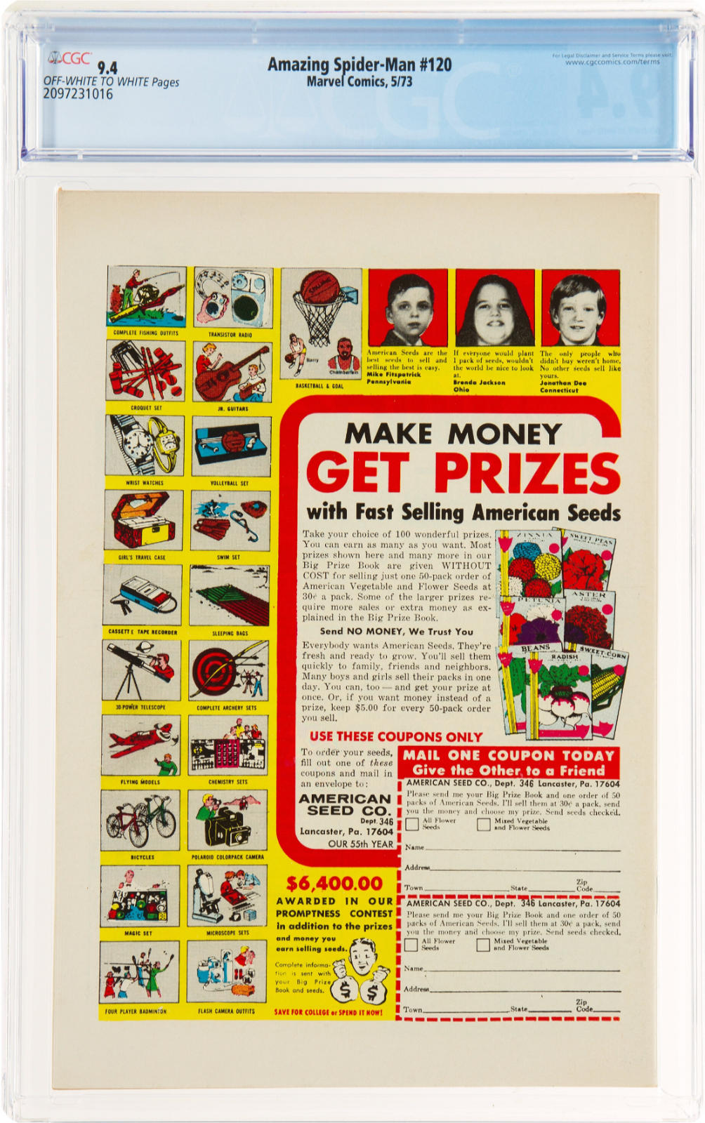 Amazing Spider-Man #120 CGC 9.4  Hulk Appearance