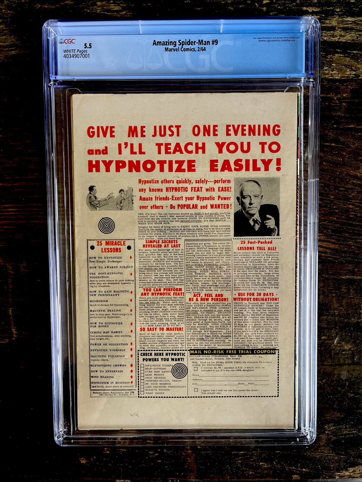 Rare White Pages! Amazing Spider-Man #9 CGC 5.5  -  Origin & 1st Electro