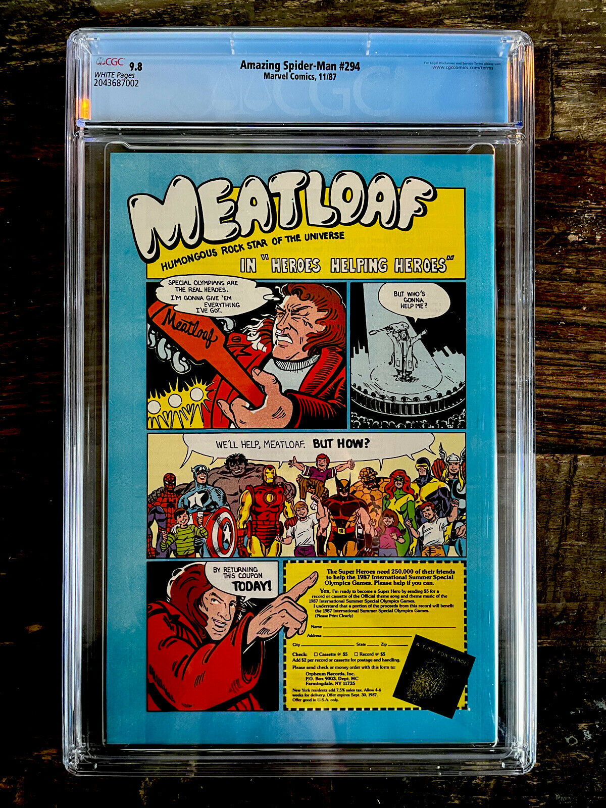 White Pages Newsstand! Amazing Spider-Man #294 CGC 9.8 "Death" Kraven the Hunter