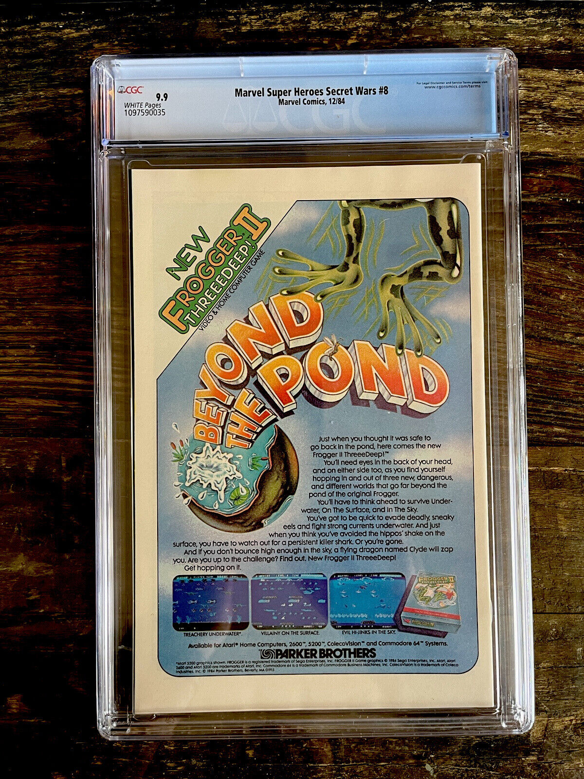 Graded Mint White Pages! Marvel Secret Wars #8 CGC 9.9 - Origin Black Costume