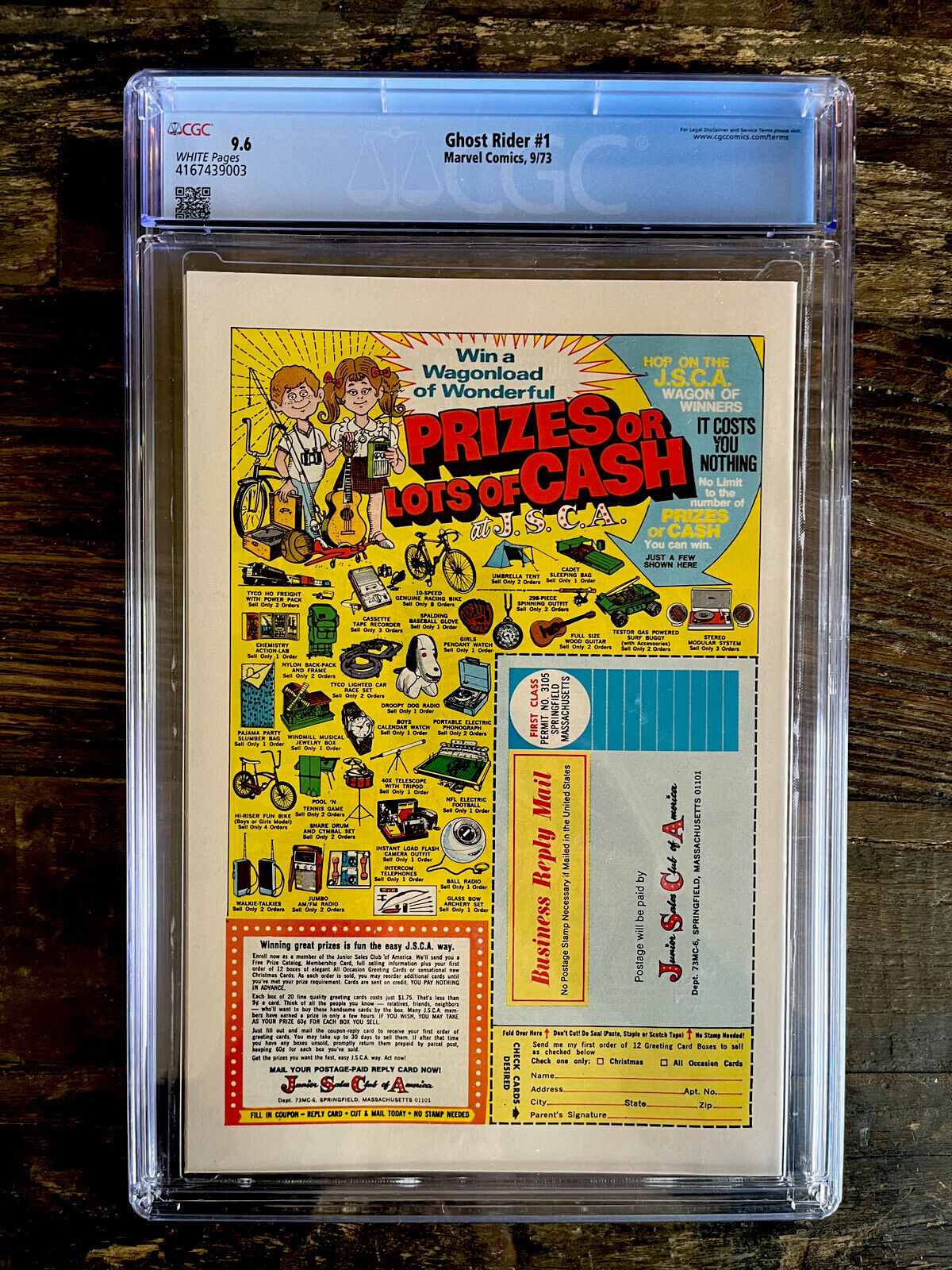 Rare White Pages ! Ghost Rider #1 CGC 9.6