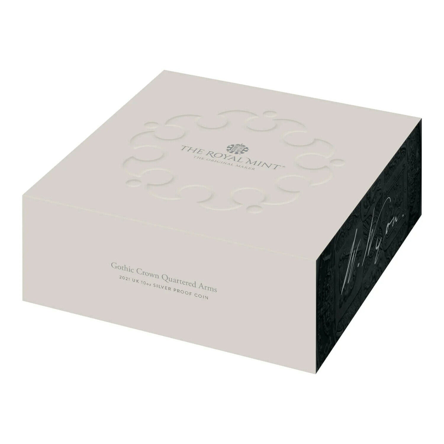 Royal Mint Gothic Crown Quartered Arms 2021 UK 10oz Silver Proof Coin