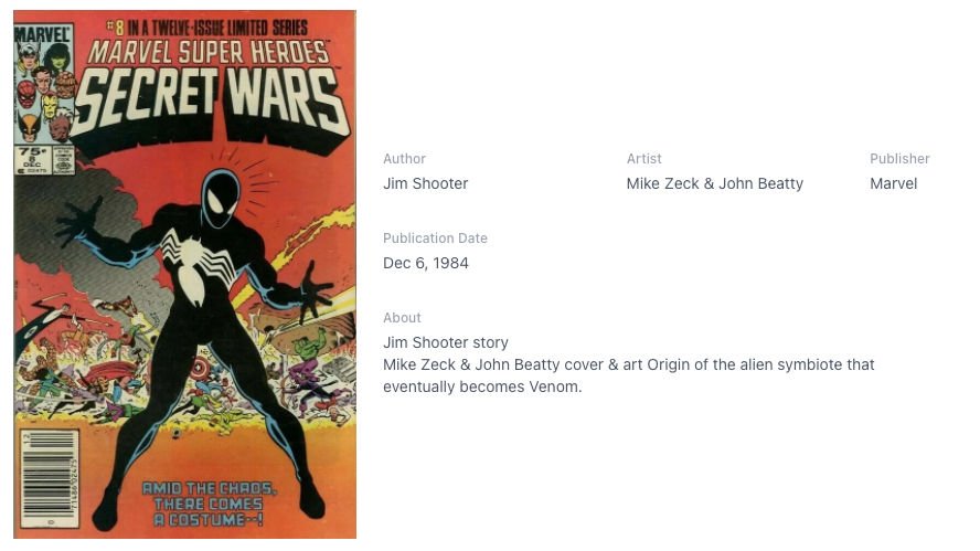 White Pages Newsstand! Marvel Secret Wars #8 CGC 9.8 - Origin Black Costume