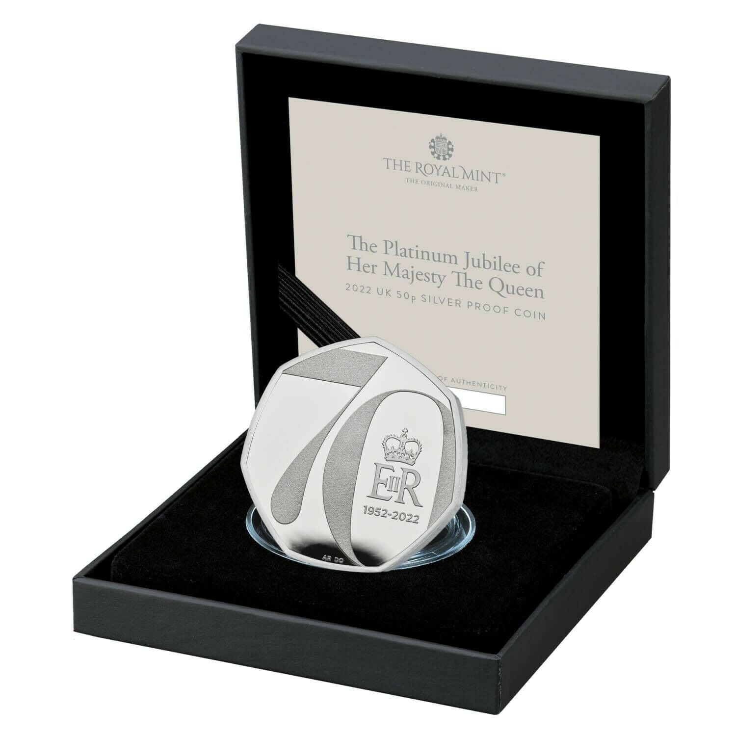 The Platinum Jubilee of Her Majesty The Queen 2022 UK 50p Silver Proof Coin