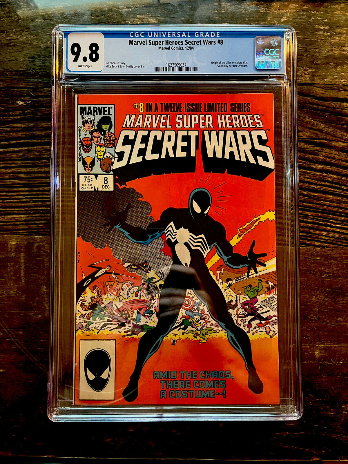 White Pages! Marvel Secret Wars #8 CGC 9.8 - Origin of the symbiote Venom
