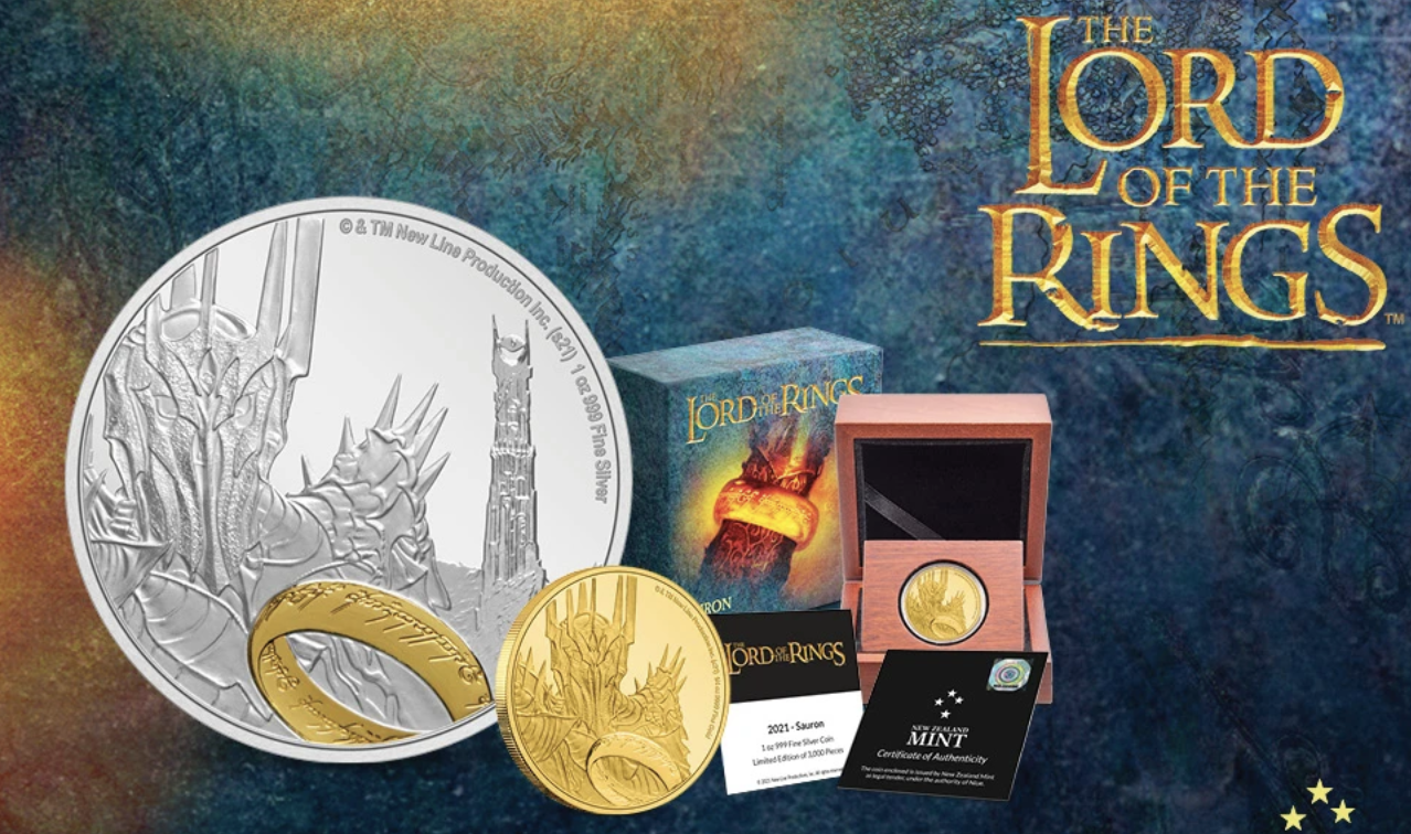 Lord of the Rings - Complete Set 2021 1 oz Silver Coins (Gandalf, Frodo, Sauron)