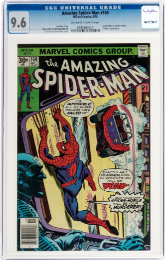 Off White Pages! Amazing Spider-Man #160 CGC 9.6 - Spider-Mobile & Tinkerer