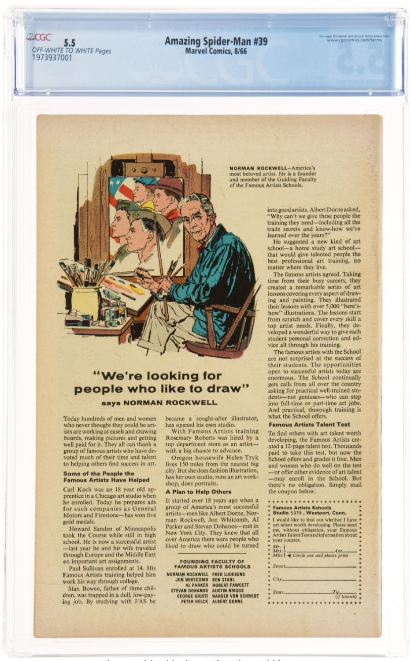 Amazing Spider-Man #39 CGC 5.5 Off White to White Pages