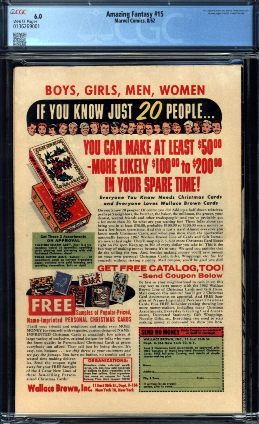 Extremely Rare White Pages! Amazing Fantasy 15 - 1st Spider-man Appearance