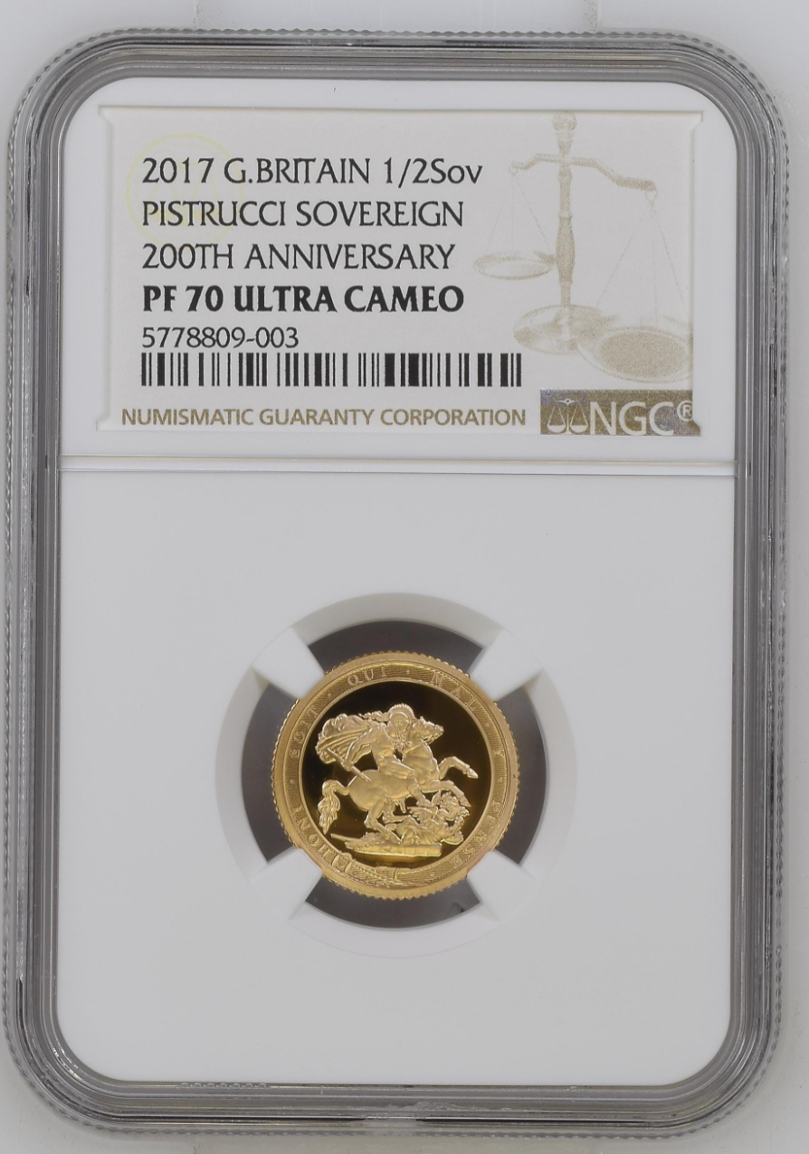 1989 - 2017 Gold Full & Half Sovereign Reverse Designs Collection NGC PF70