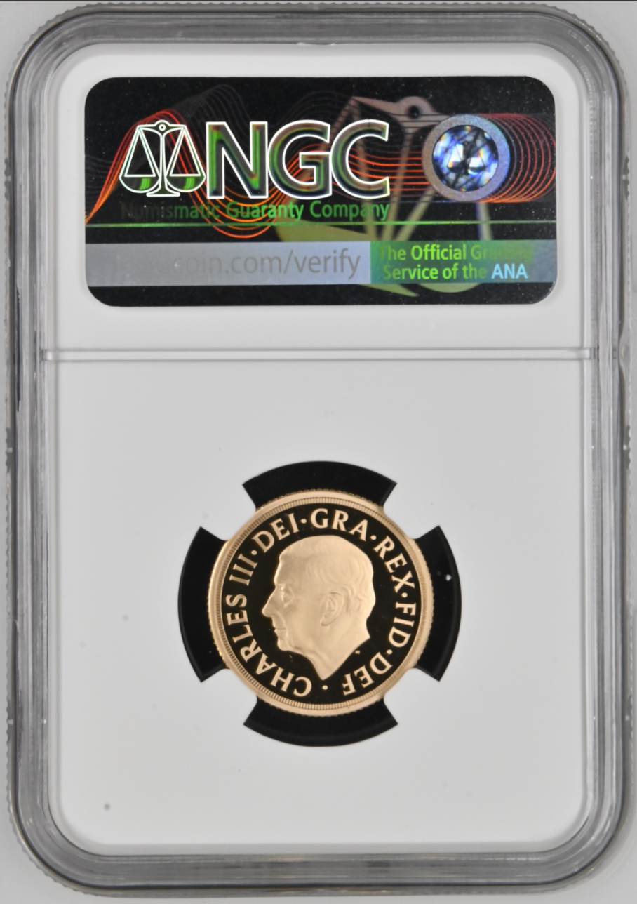 Queen Memorial Piedfort Sovereign 2022 Gold Proof Coin - NGC PF70 First Release