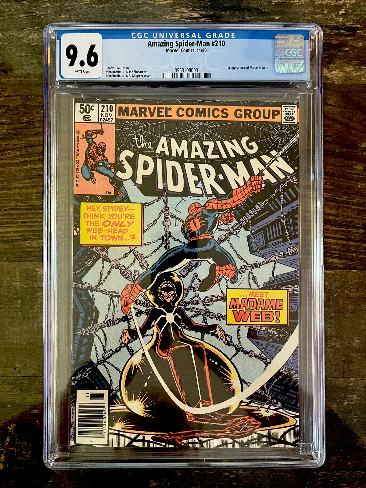 White Pages Newsstand! Amazing Spider-Man #210 CGC 9.6  1st appear of Madame Web