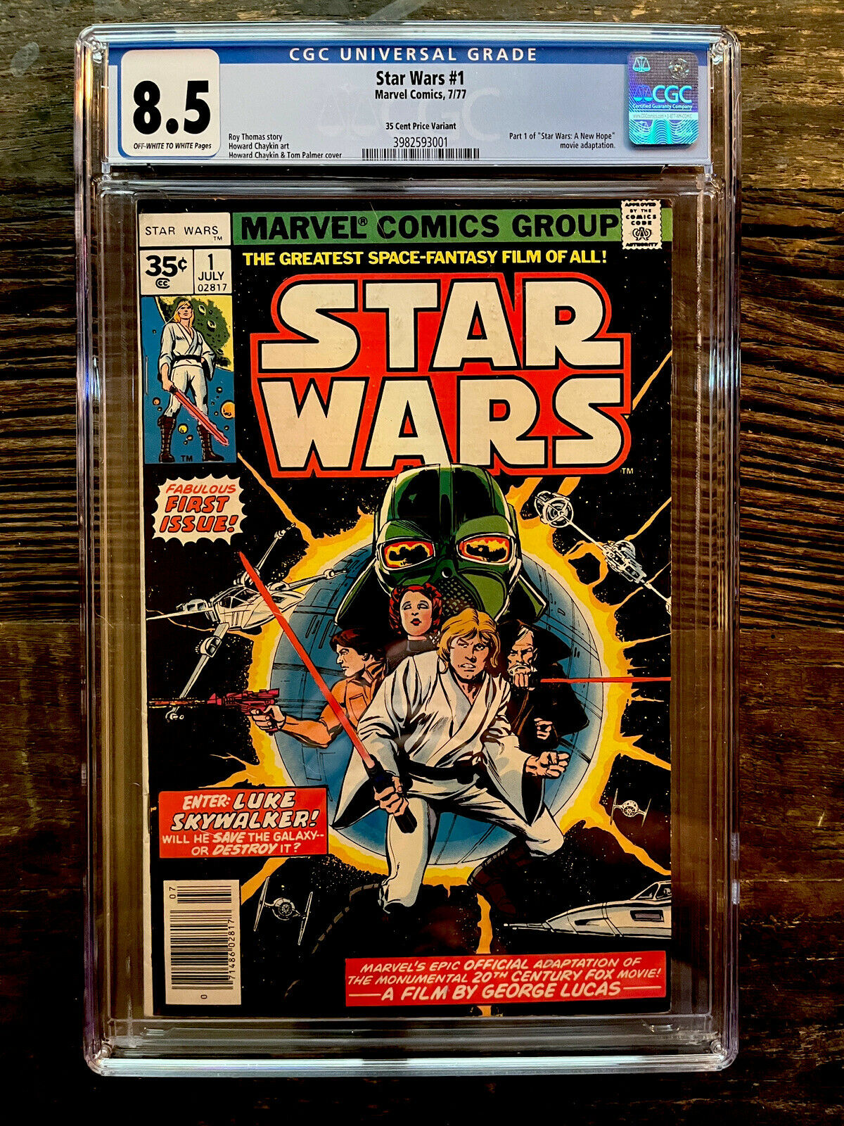 Rare 35 Cent Variant !!! Star Wars #1 CGC 8.5 Off White to White Pages