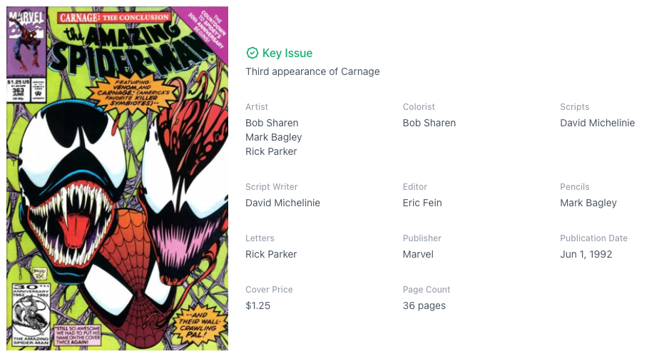 White Pages! Amazing Spider-Man #363 CGC 9.8 - Carnage & Venom