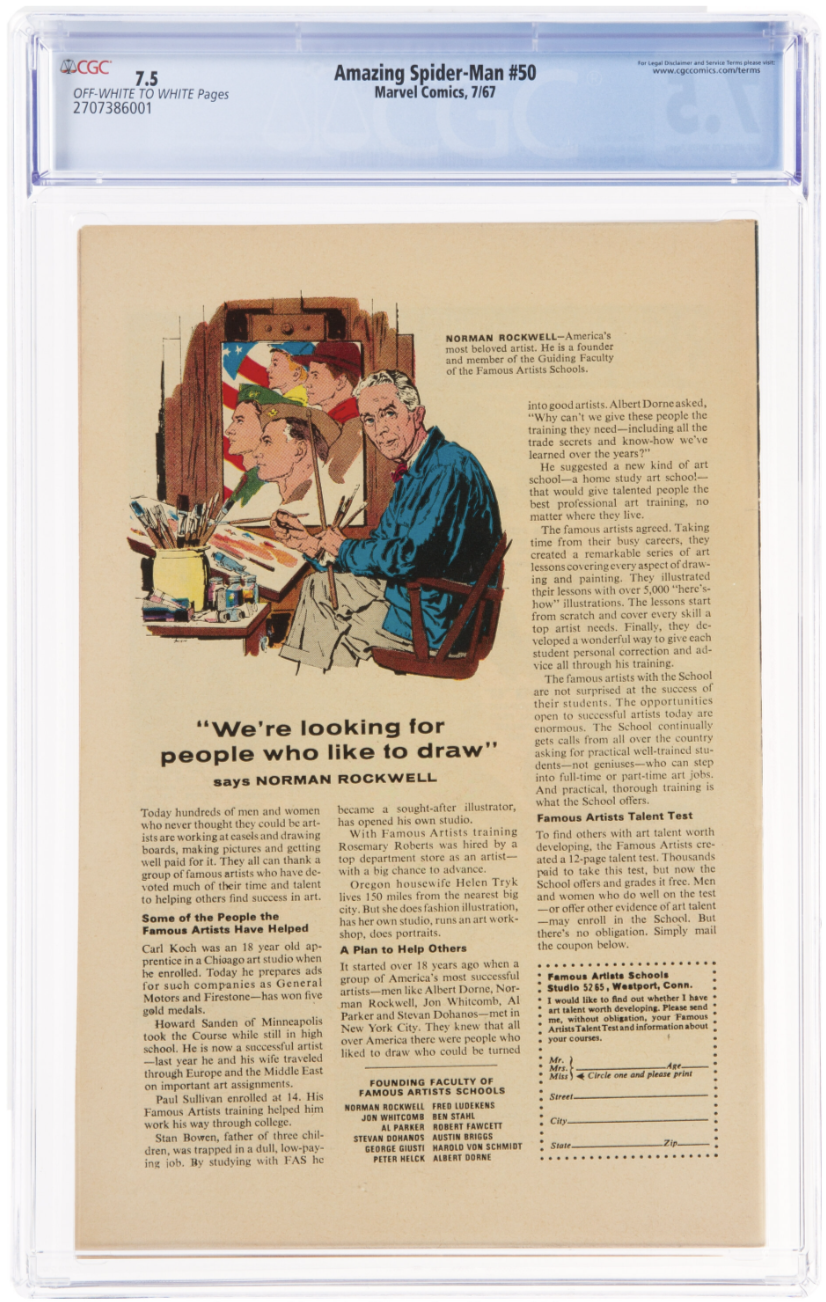 Amazing Spider-Man #50 CGC 7.5 - 1st Appearance Kingpin