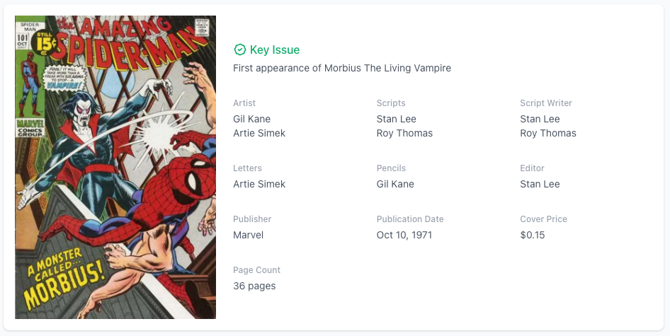 White Pages! Amazing Spider-Man #101 CGC 5.5  1st Morbius!