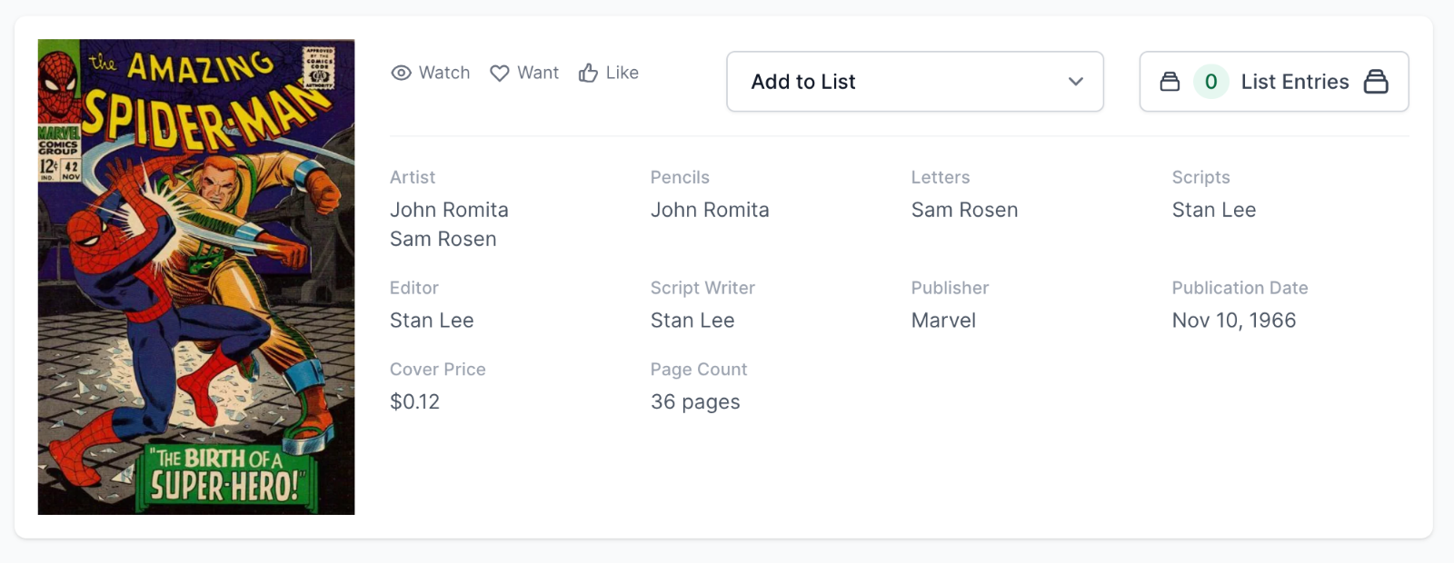 Amazing Spider-Man #42 CGC 7.5 - 1st Appearance Mary Jane face & 2nd Rhino