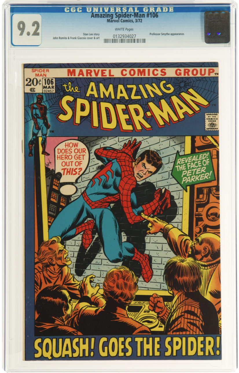 Rare White Pages! Amazing Spider-Man #106 CGC 9.2
