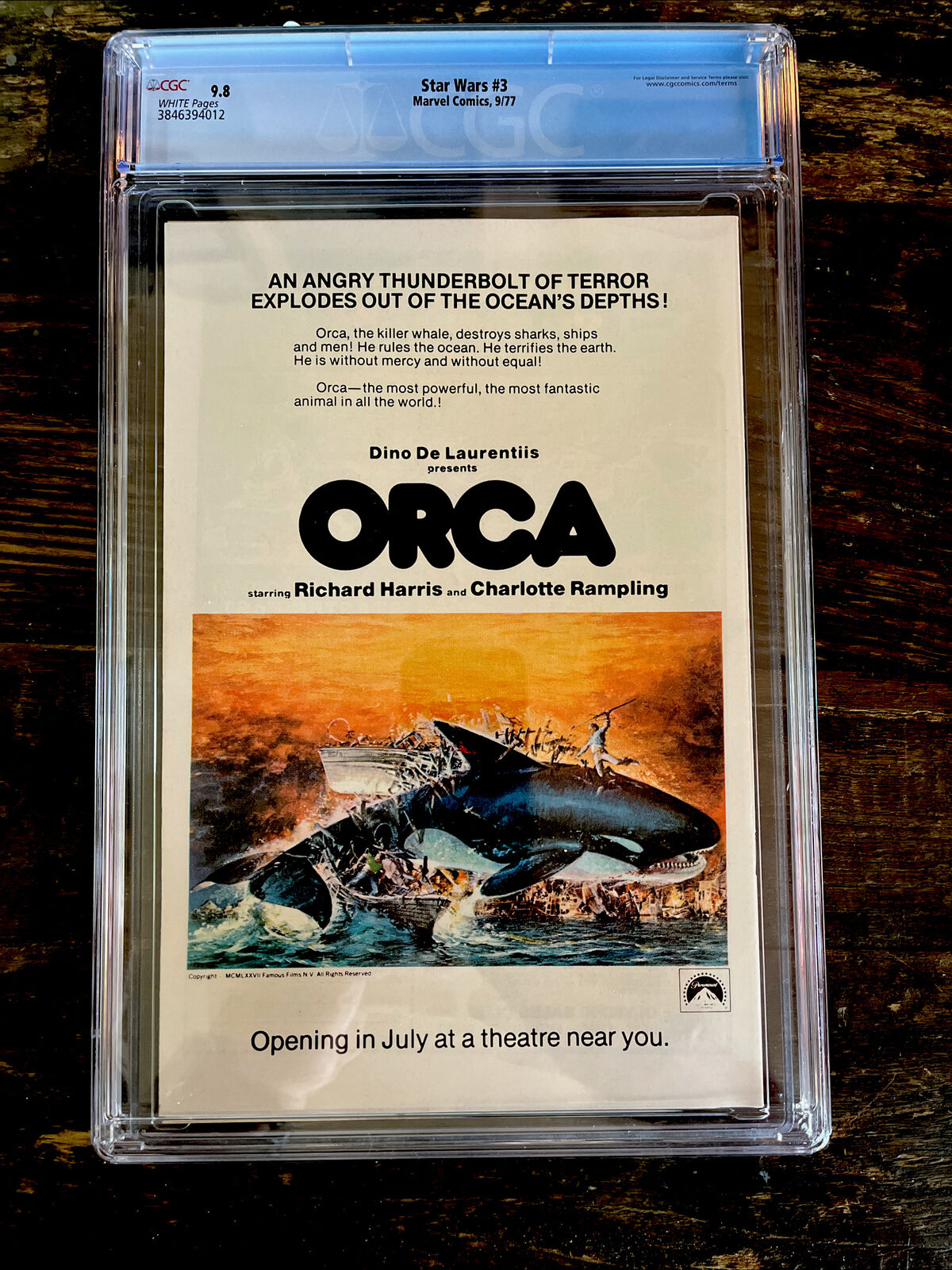 Star Wars #3 CGC 9.8 White Pages - Part 3 of Star Wars Original Story