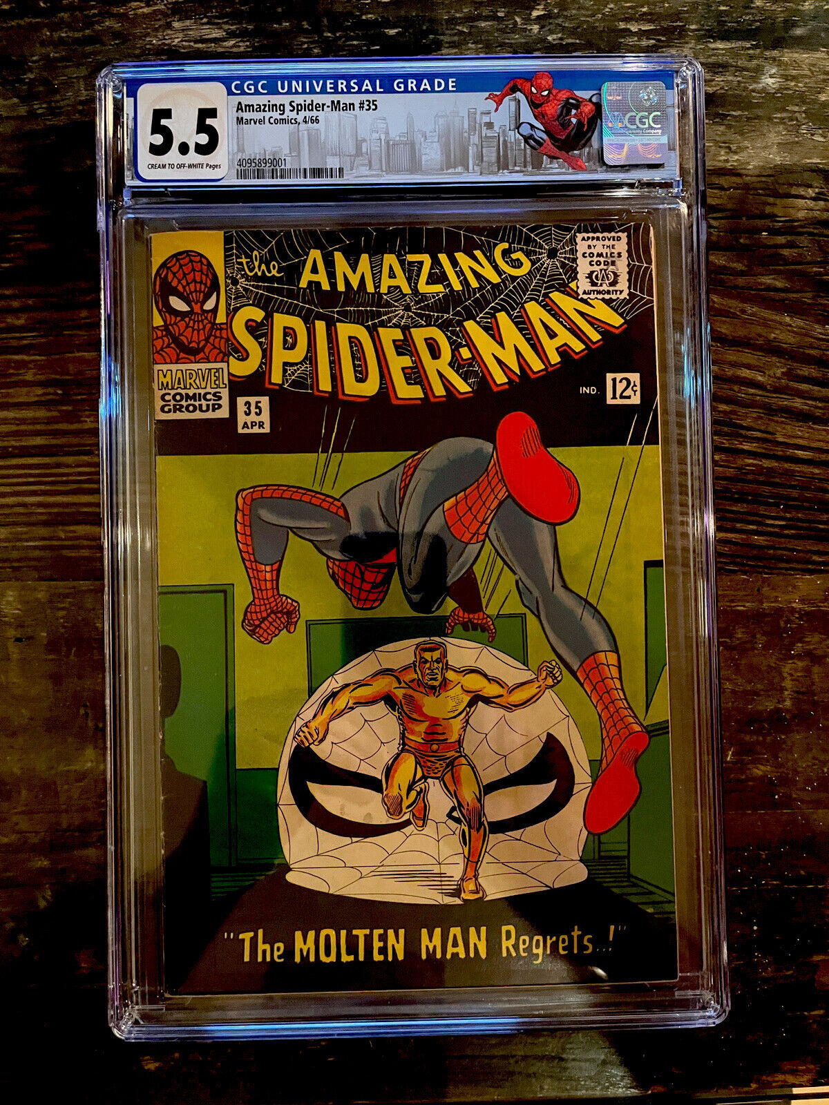 Spider-man Label! Amazing Spider-Man #35 CGC 5.5 - 2nd Appearance of Molton Man