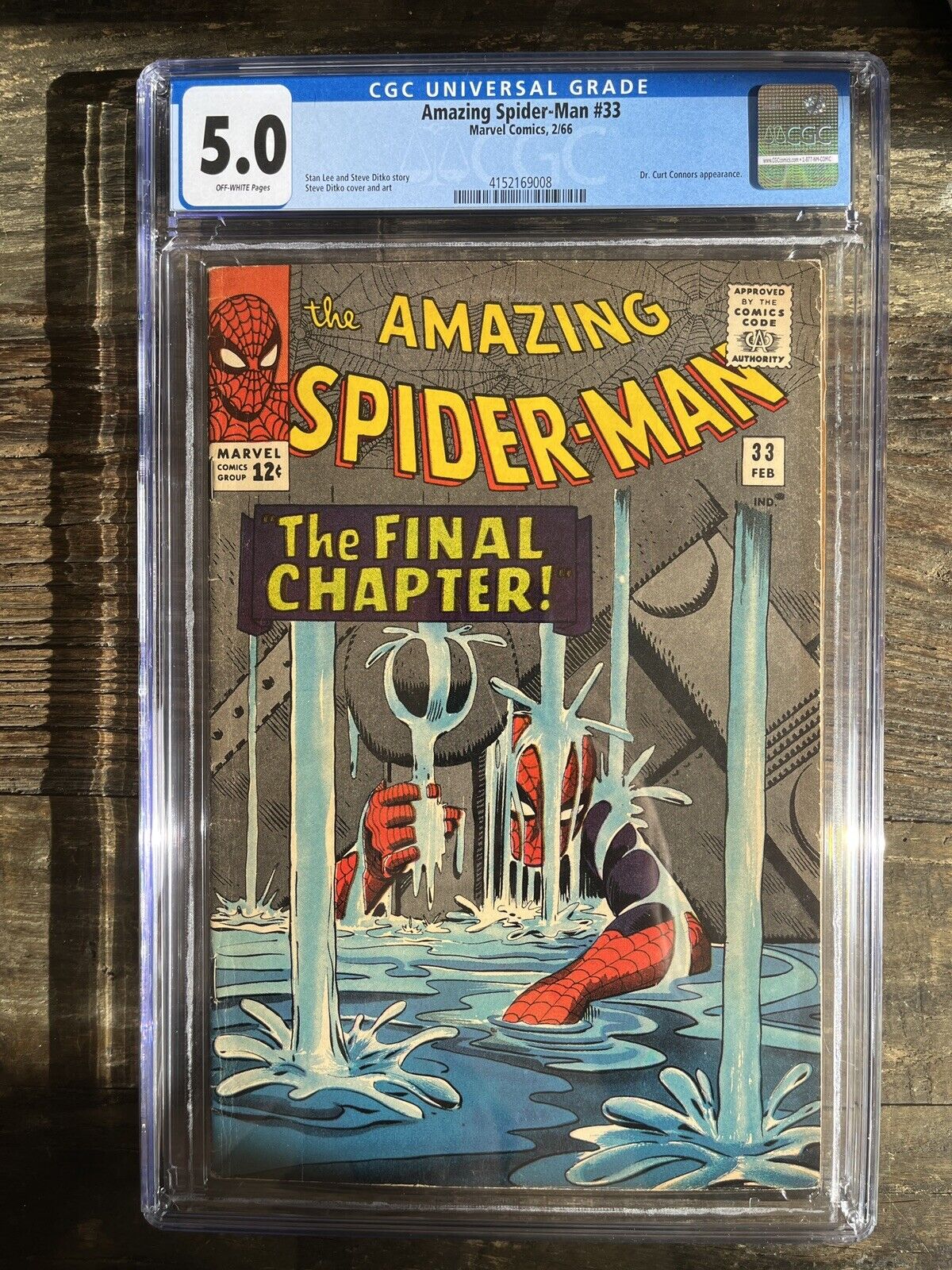Amazing Spider-Man #33 CGC 5.0 - Dr. Curt Connors Appearance