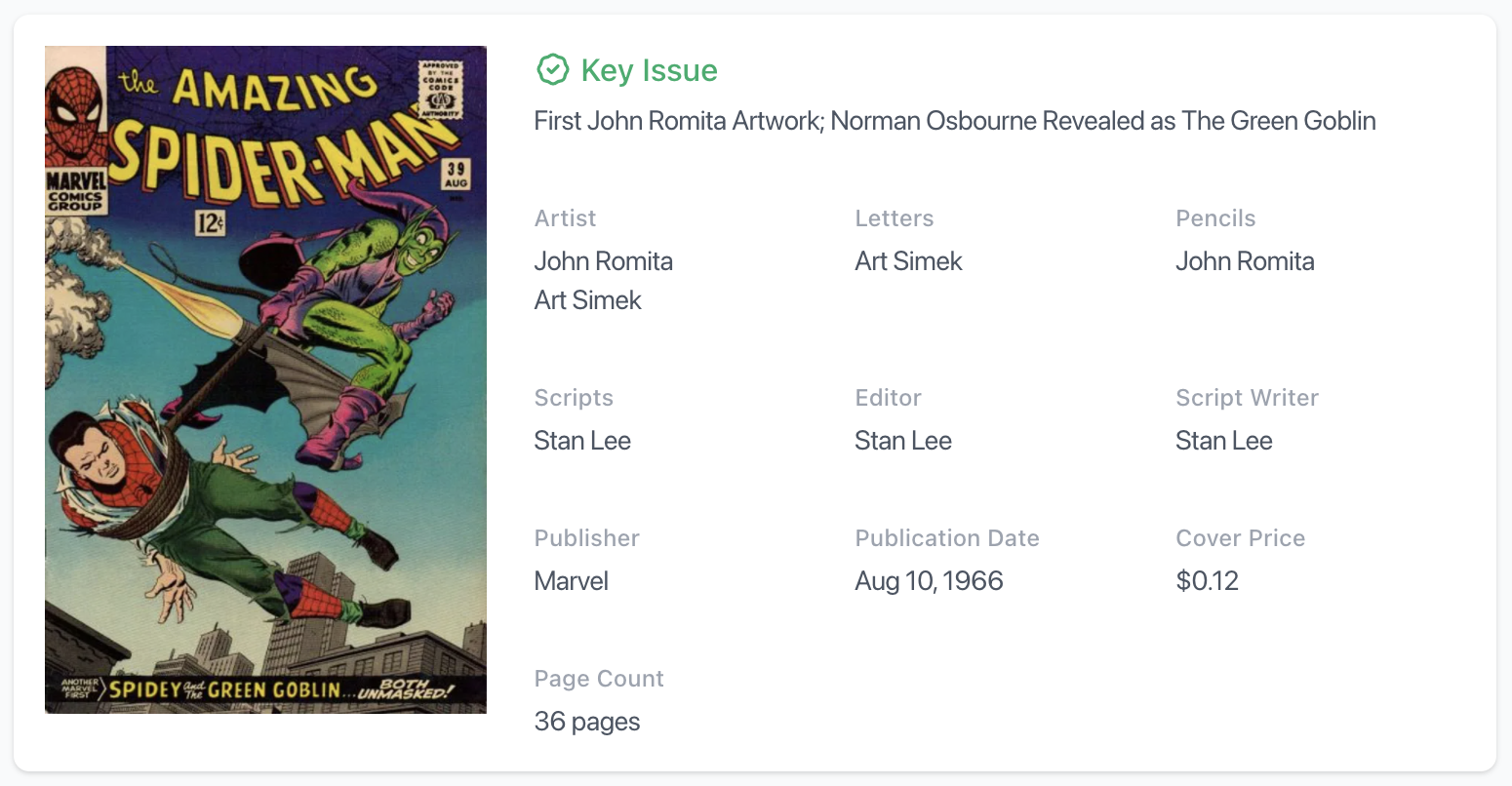 Rare White Pages! Amazing Spider-Man #39 CGC 5.0 - Green Goblin Identity Reveal