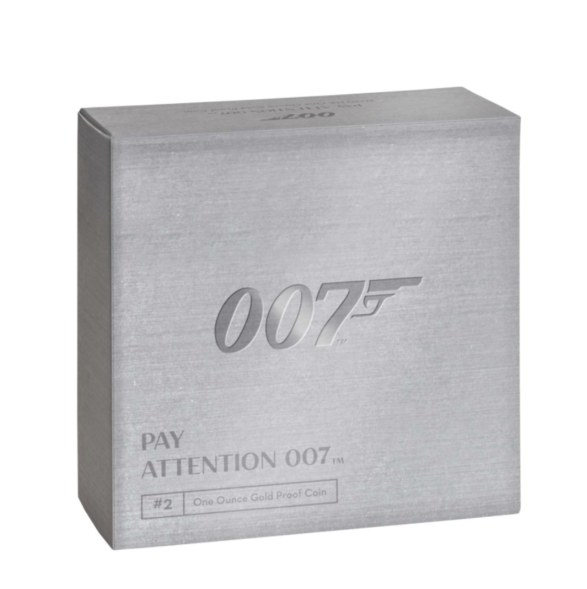2020 Great Britain Pay Attention 007 1 oz Gold Proof James Bond Coin #2