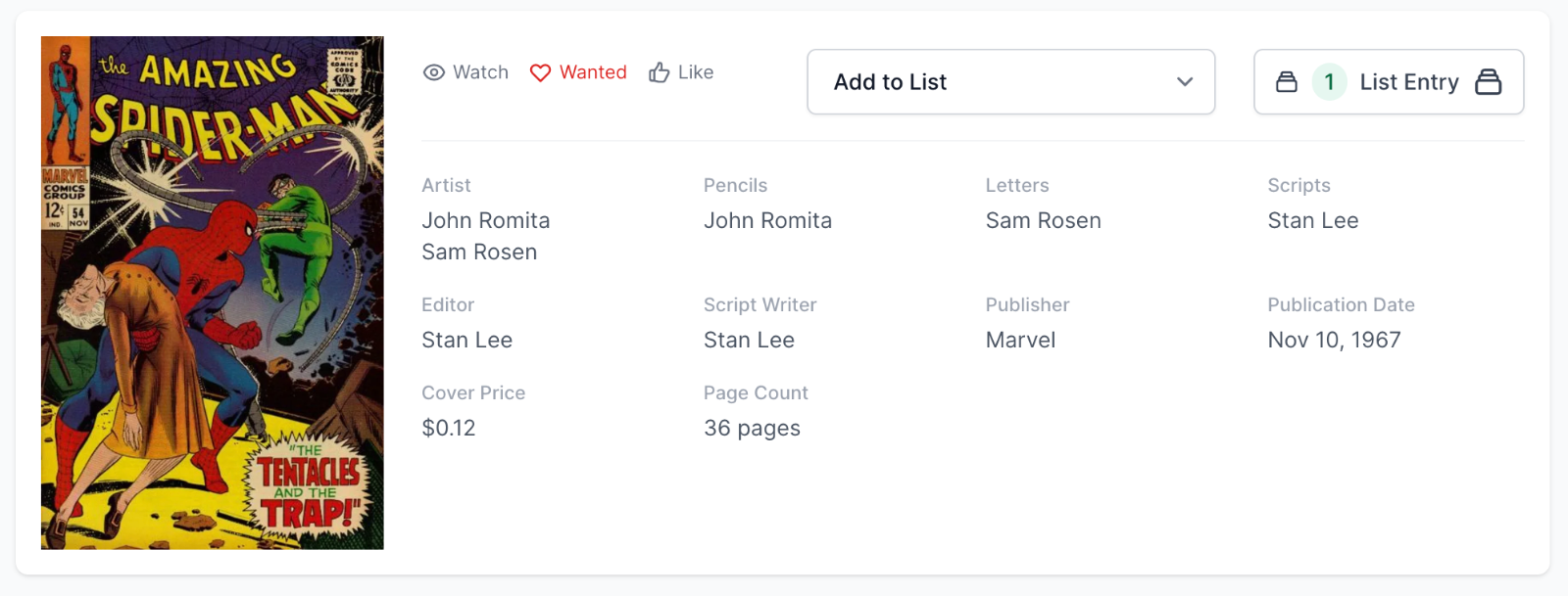 Amazing Spider-Man #54 CGC 4.5  Doctor Octopus Appearance - Restored