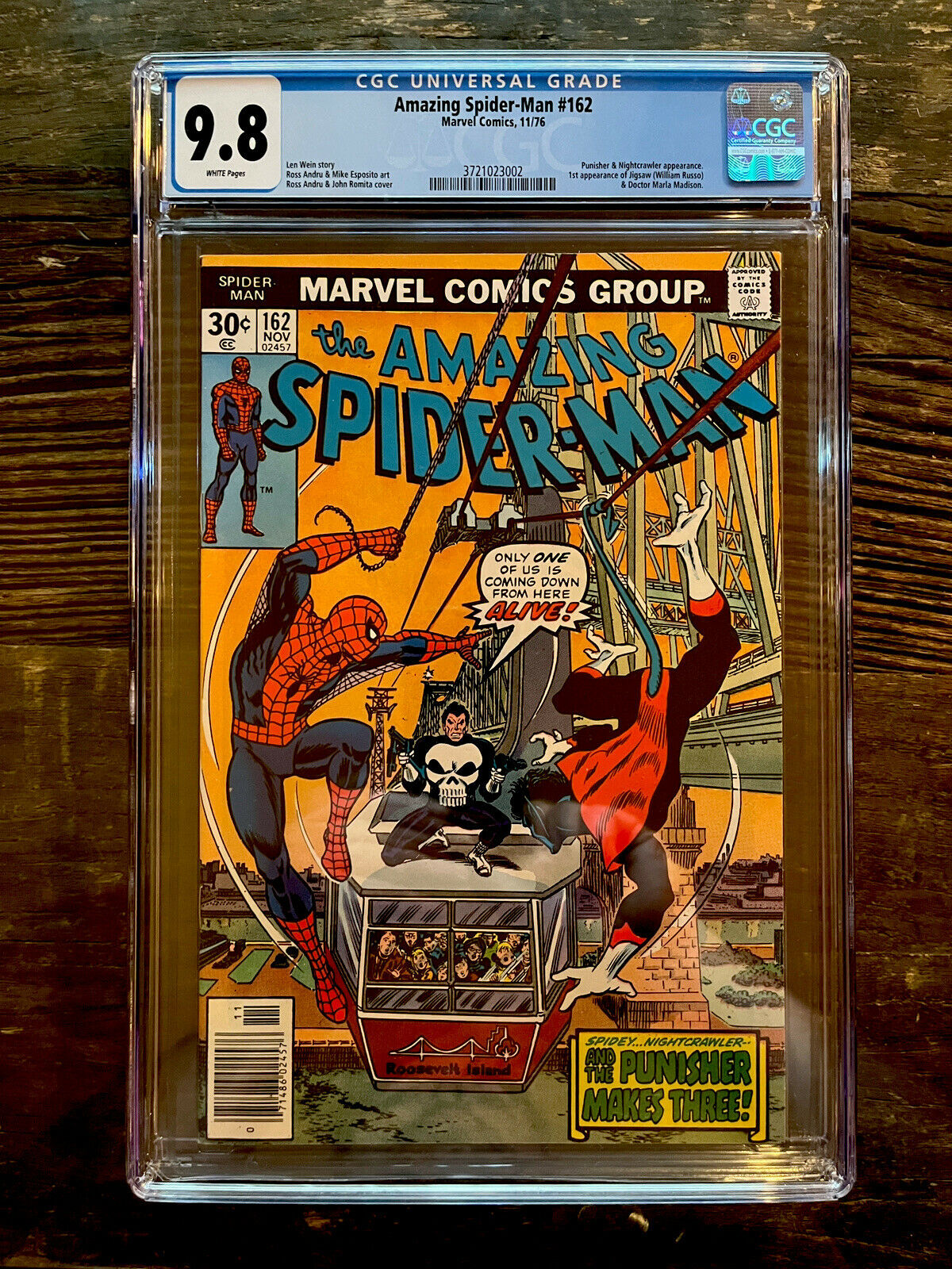 White Pages! Amazing Spider-Man #162 CGC 9.8  1st Jigsaw! Punisher appearance