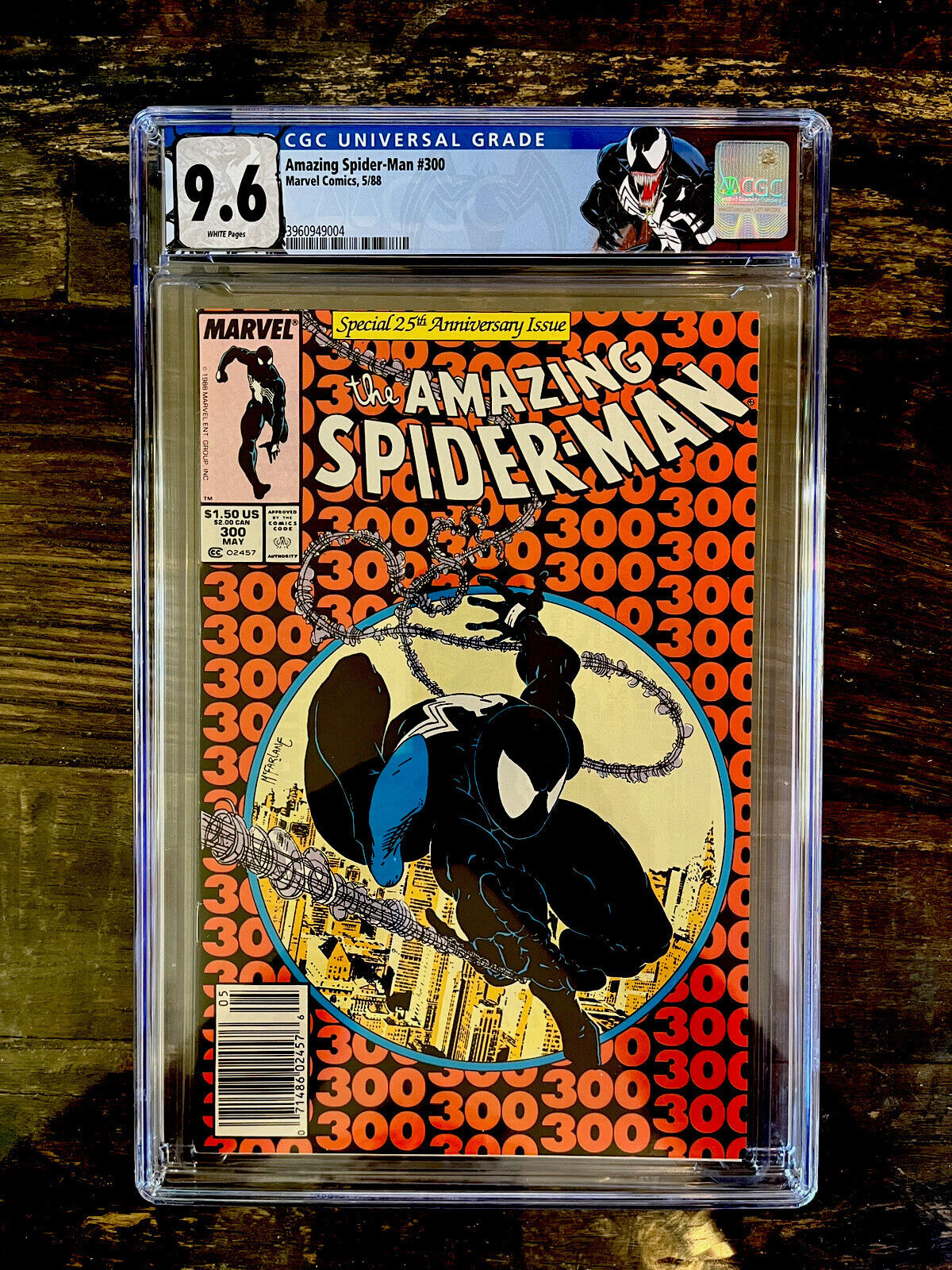 White Pages Newsstand! Amazing Spider-Man #300 CGC 9.8 - Venom Custom Label