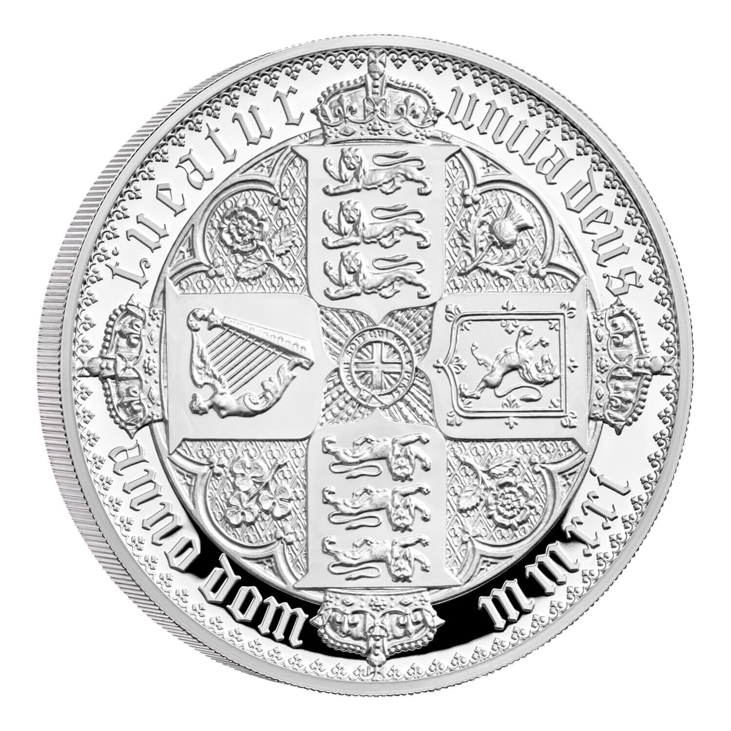 Gothic Crown Quartered Arms 2021 UK 10oz Silver Proof Coin