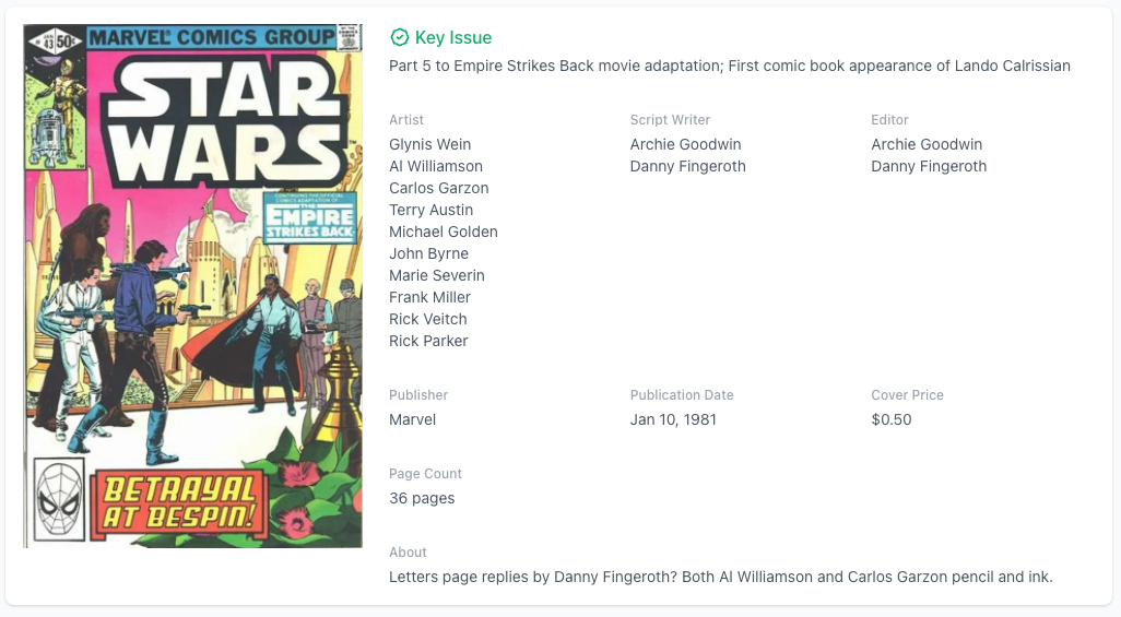 Star Wars #43 CGC 9.8 OWP - 1st Appearance Lando Calrissian