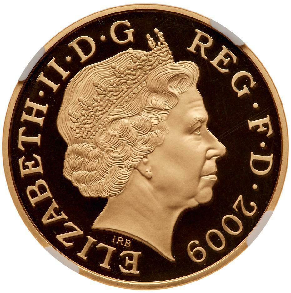 2009 Queen Elizabeth II Henry VIII Accession £5 Gold Proof Coin