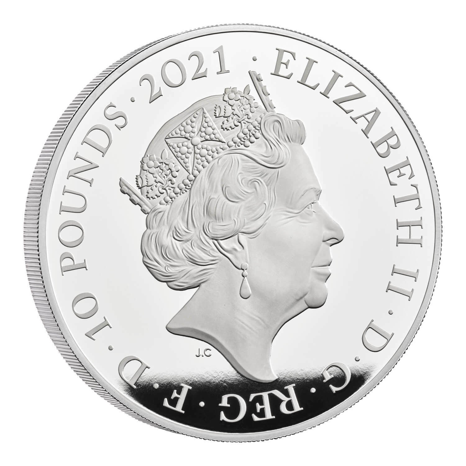 Gothic Crown Portrait 2021 UK 5oz Silver Proof Coin - Great Engravers COA#61