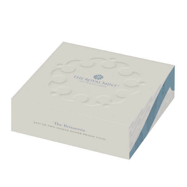 The Britannia 2021 UK Premium Exclusive TWO-Ounce Silver Proof Coin w/ Box & COA