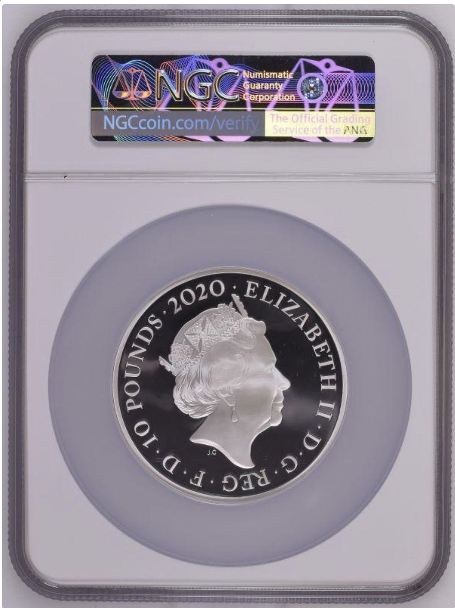 2020 Silver 10 Pounds (5 oz.) Three Graces Proof NGC PF 70 ULTRA CAMEO Box & COA