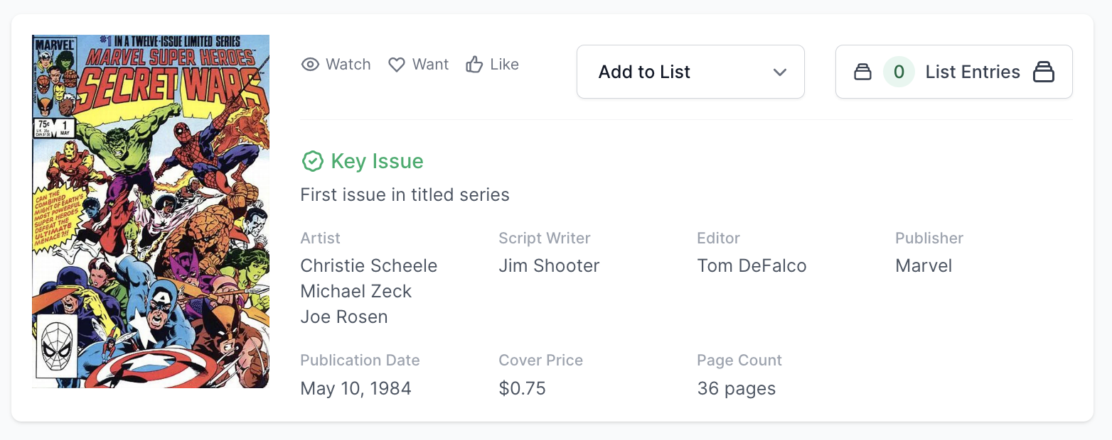 White Pages! Marvel Secret Wars #1 CGC 9.8 - Phase 6 of the MCU