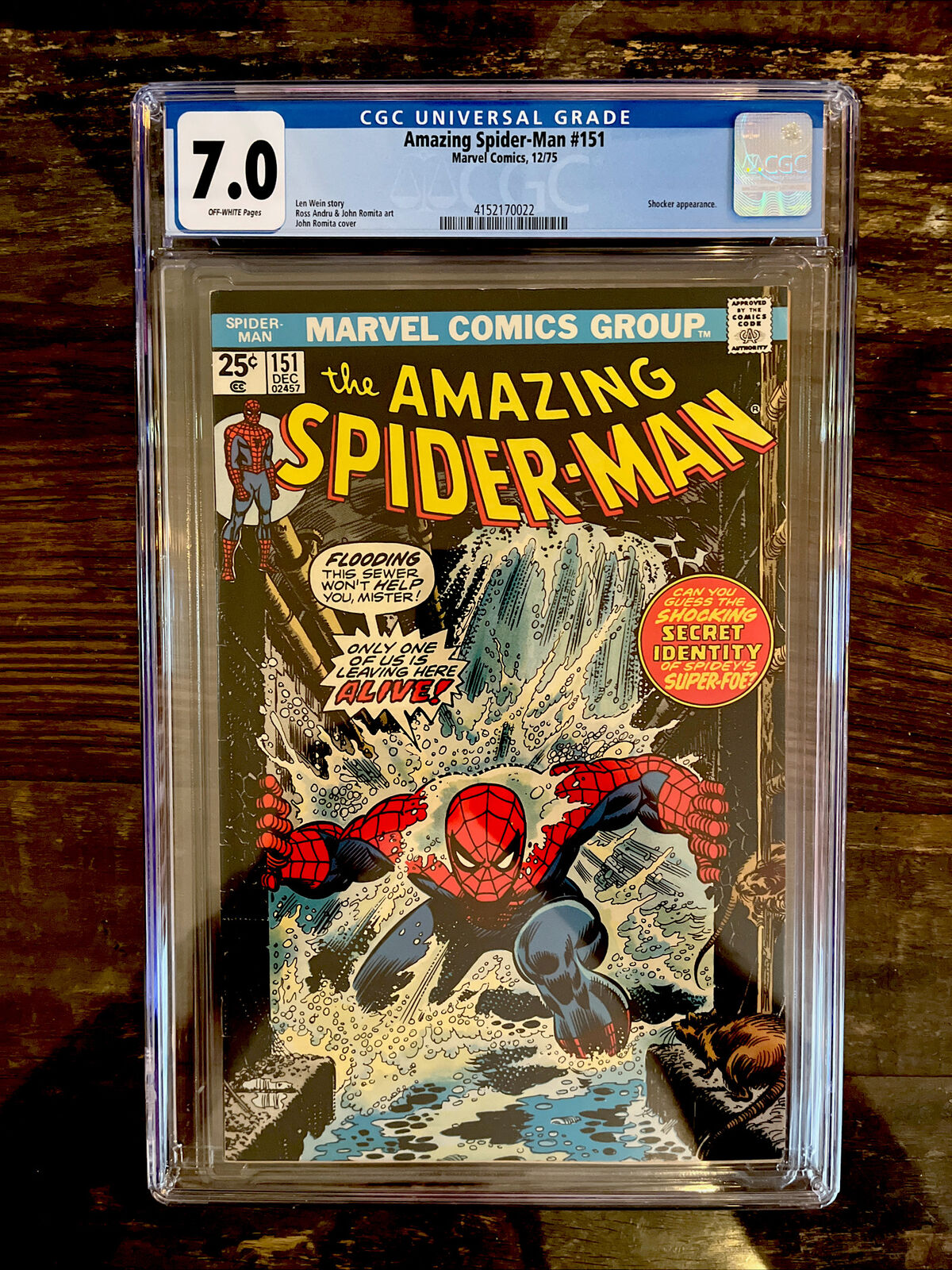 Amazing Spider-Man #151 CGC 7.0 - Iconic Cover, Shocker Appearance
