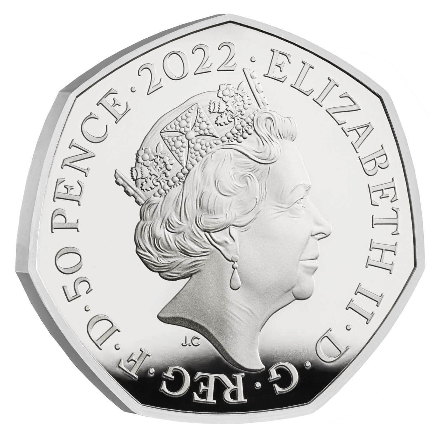 The Platinum Jubilee of Her Majesty The Queen 2022 UK 50p Silver Proof Two-Coin